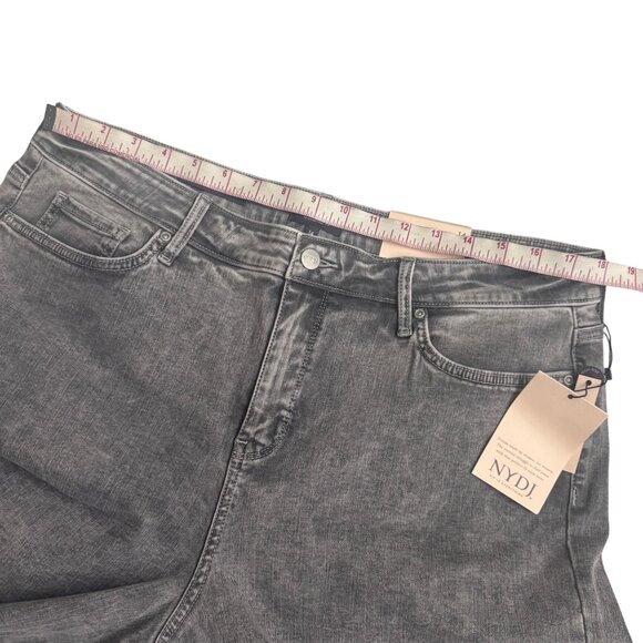 NYDJ Jemma Barrel Jeans Creekside High-Rise Lift Tuck Technology Women 14 Gray - Picture 7 of 15